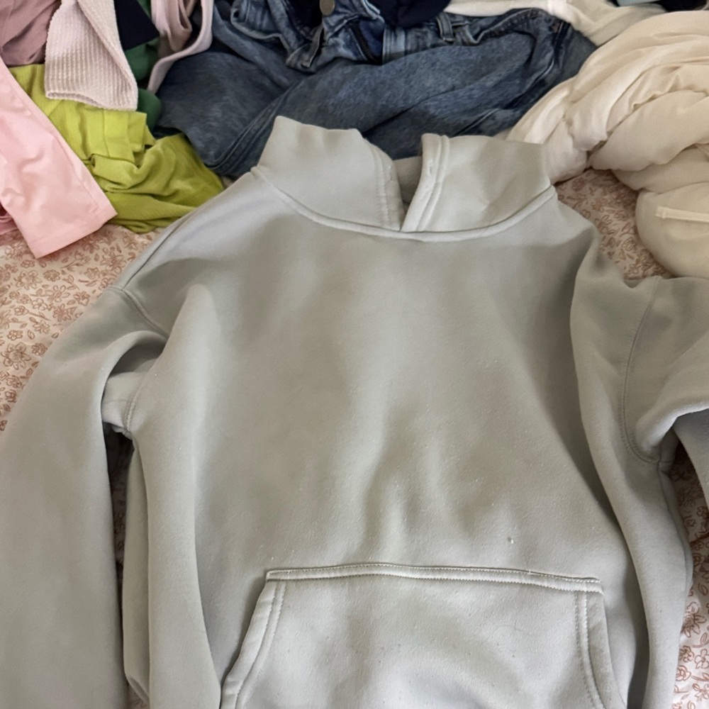 Amazon Gray Oversized Long Sleeve Hoodie